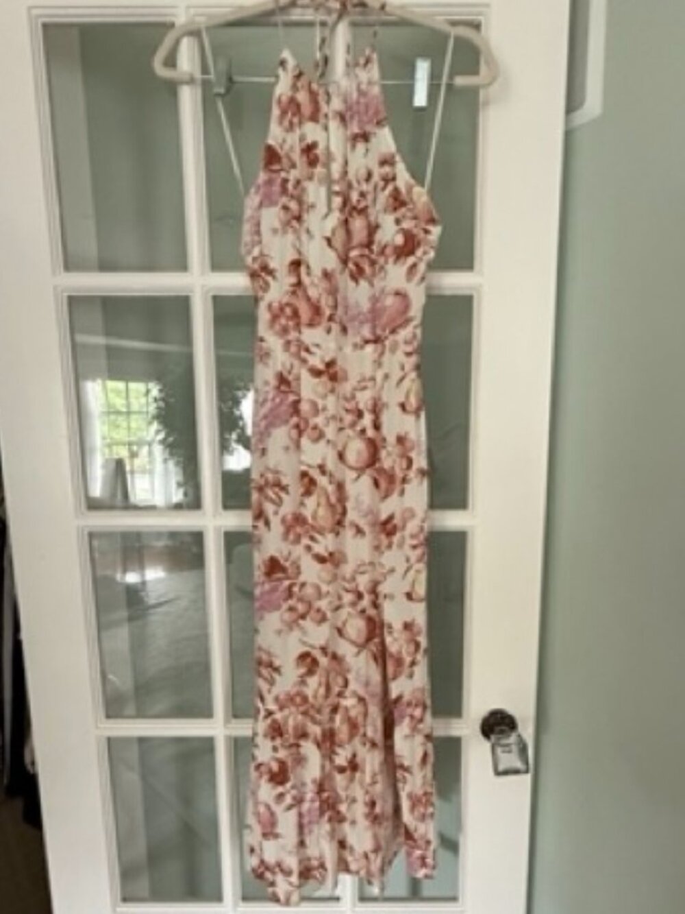 Paige Floral/Fruit halter dress -Pink variety-S